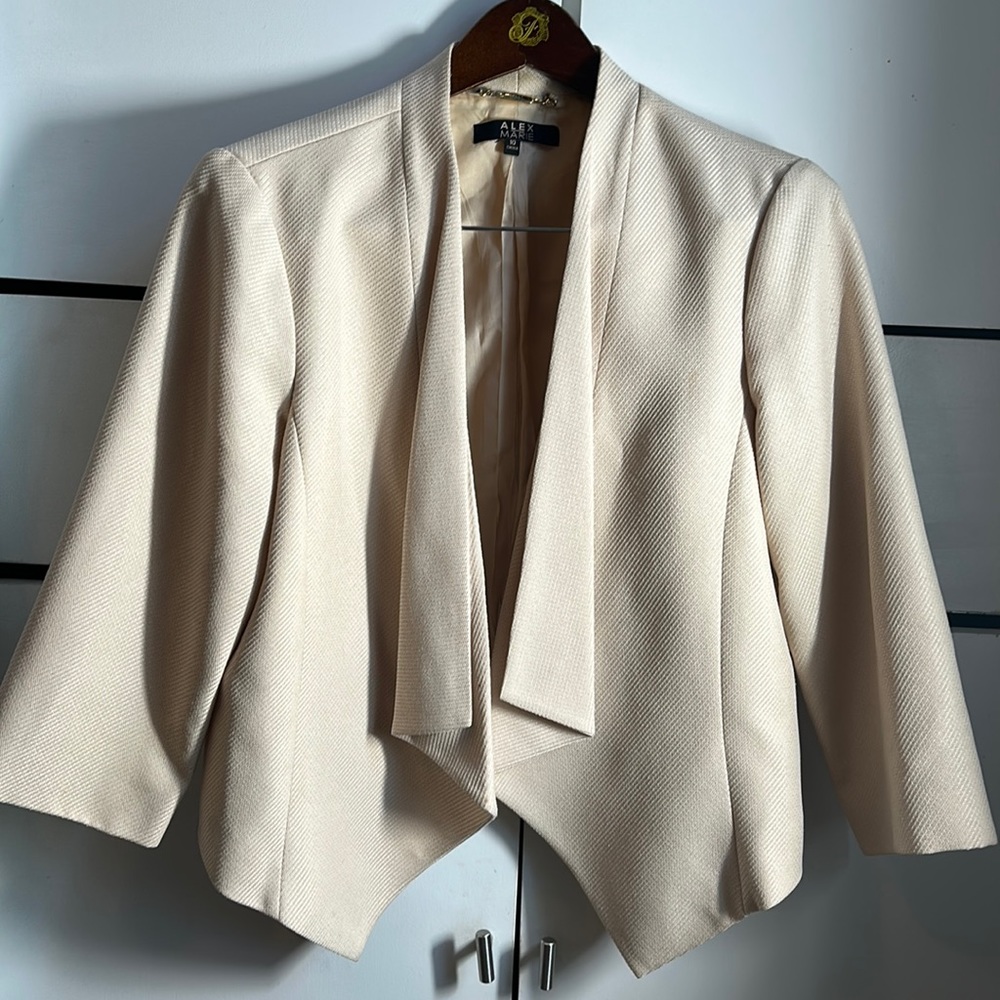 Cream structured jacket
